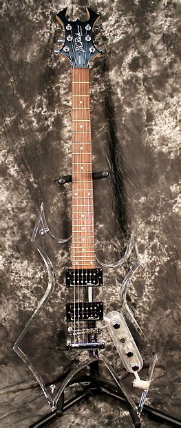 B.C. Rich Acrylic Series Warlock Crystal Clear with .